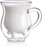 Double Wall Glass Cup, Creative Cute Calf Insulated Mugs, Thermo Coffee Milk Cups, 230ML/7.7oz