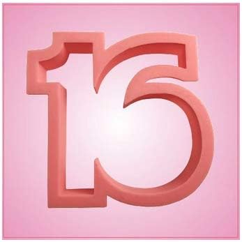 Cookie Cutter Number 16, Pink