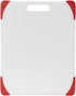 Farberware Nonslip Plastic Cutting Board, 11-Inch by 14-Inch, White/Red