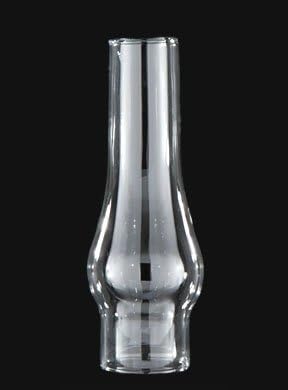 B&P Lamp TINY Clear Glass Chimney, 1 1/4 Inch Base by 4 1/2 Inch Tall for Miniature Oil Lamps