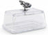 2-Piece Arthur Court Glass Butter Dish with Lid Butterfly Knob | Classic Design Covered Butter Keeper | Covers