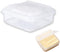 Sliced Cheese Container for Fridge, Clear Plastic Flip Lid Cheese Slice Storage Box, Refrigerator Organizer for Food