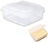 Sliced Cheese Container for Fridge, Clear Plastic Flip Lid Cheese Slice Storage Box, Refrigerator Organizer for Food