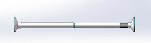 Spring Tension Curtain Rod, 28 to 48 inches Adjustable, 5/8 Inch Diameter, White, (Pack of 1)
