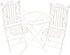 Set 1:12 Dollhouse Miniature Bistro Table & Chairs Accessories Metal Scale Miniatures White Coffee/Tea Furniture Fairy