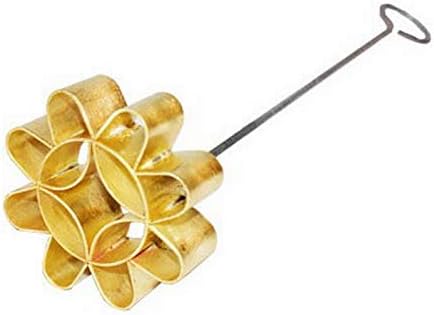 DOK JOK Brass Thai Flower Cookies Mold - Sunflower Crispy Biscuit Mold in Different Sizes (8 cm)