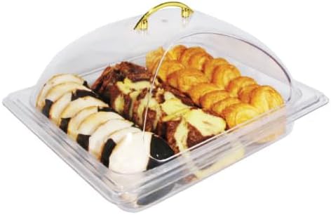 Winco Dome Cover with Side Cut, Half Size, Polycarbonate