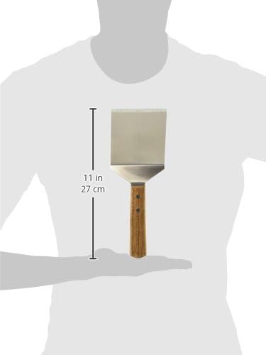 Winco TN46 Blade Steak/Burger Turner, 4-Inch by 3.75-Inch, Medium, Brown Stainless Steel