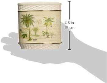 Avanti Linens Colony Palm Collection - Ceramic Toothbrush Holder, Tropical Inspired Bathroom Accessories