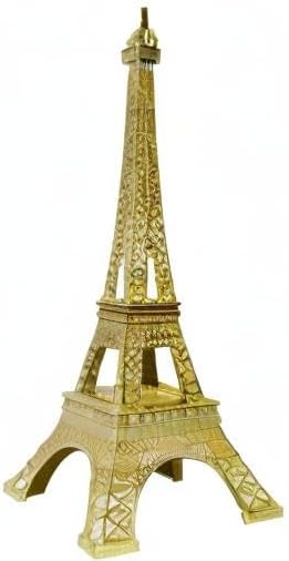 allgala Eiffel Tower Statue Decor, 15" Alloy Metal, Gold