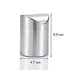 2 Packs Countertop Set, 1.5 0.40 ZHOUWHJJ Mini Brushed Stainless Steel Swing Lid Trash Can Come with Trash Bag, L /