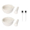 2pcs 2.36inch Ceramic Spice Mill Grinder Set with Brushes, Handheld Seasoning Mills, Kitchen Mortar and Pestle