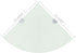 9.8 9.8 vidaXL Corner Shelf White Tempered Glass in x in Wall Mounting