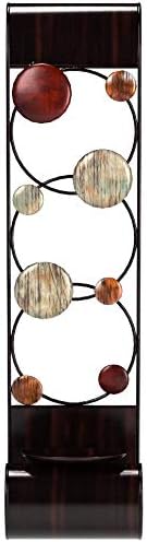 79 Set 2 5"W, 24"H, Deco Metal Solid Wall Sconce, of Brown