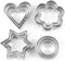 Cookie cutter Star,Circle,Heart and Flowers Shape Stainless Steel Cookie Cutter Shapes,Cutter Bakeware Mould Biscuit Mould Set Sugar Arts Fondant Cake Decoration Tools Cookie Cutter (Pack of 12) by Generic