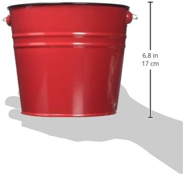 Nantucket Seafood 7.25 7.25 6 inches Red Serving Pail Ice Bucket, x x