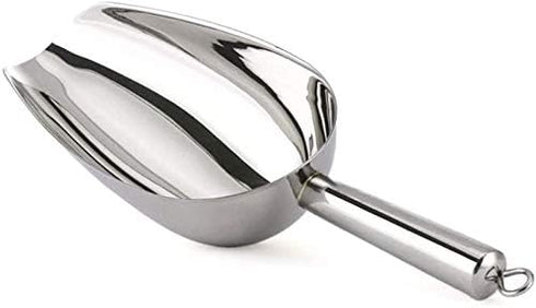 Ice Scoop 12oz, 11 Inch Medium Stainless Steel Food Scoops for Kitchen, Party, Bar, Wedding - Heavy Duty