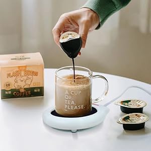 Home & Office Desktop Electric Mug Warmer, Coffee/Tea/Cocoa/Soup Gift for Winter, 2pcs (White and Black)