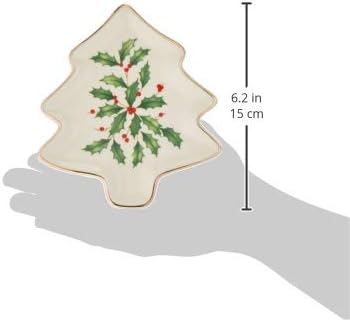 Lenox Holiday Tree Shaped Party Plate - 879592, Perfect for Christmas Hosting
