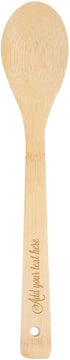 PrintSupremacy Custom Engraved Bamboo Cooking Spoons Set, Non-Stick Wooden Kitchen Gadget, 5 Pieces for Baking Gift
