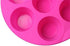 7 Cavity Silicone Air Fryer Muffin Pans, Nonstick Brownie Cake Mold, Round Pudding Cupcake Recipe Tray