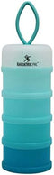 BariatricPal 4 Compartment Detachable Food & Powder Storage Containers, Stackable and Portion Controlled (Blue-Teal)