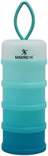 BariatricPal 4 Compartment Detachable Food & Powder Storage Containers, Stackable and Portion Controlled (Blue-Teal)