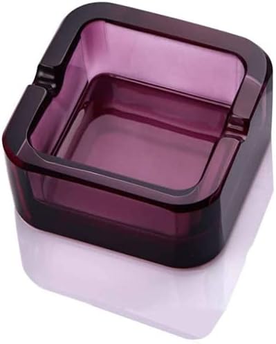 Crystal Glass Ashtray, Large Purple Ashtray for Home Use