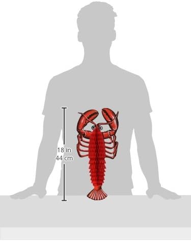 17", Beistle Tissue Lobster, Red/Black/White