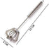 Power Free Hand Press Stainless Steel Egg Beater, Lassi Maker, Mixer, Frother, Pack of 1