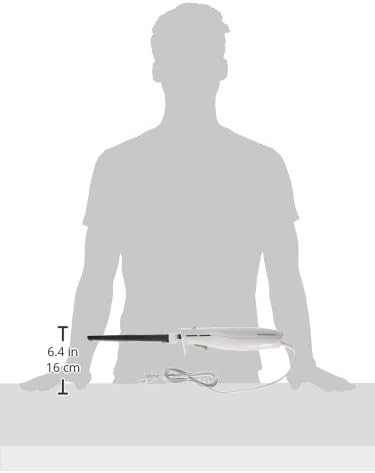 Hamilton Beach Electric Knife Set for Carving Meats, Poultry, Bread, 5Ft Cord, White, Storage Case + Fork Included