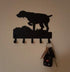 German Shorthaired Pointer Key Holder for Wall - GSP on Point - Small 6 inch Wide with 5 Hooks - Made in USA