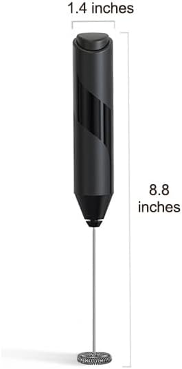 Cuisinox Electric Milk Frother, Handheld Stainless Steel Battery Powered Foam Maker for Coffee, Frappe, Latte