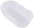 Oval Paper Baking Cups, Cupcake Liners for Muffins, Oval Mini Cake Mould Kitchen Supplies (White)