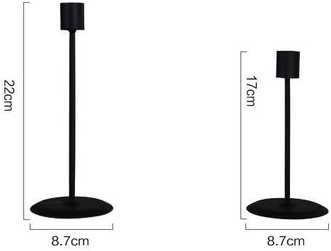 Black Metal Candlesticks Holder for Taper Candles - Romantic Candle Holders for Wedding Birthday Dinner