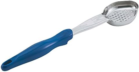 Jacob's Pride Heavy-Duty S/S Perforated 2 Oz Spoodle with Blue Handle