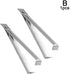 2Pcs Silver Garlic Peeler Garlic Peeling Tweezers Remover Tool Tongs Kitchen Tools Fish Bone Tweezers Set Stainless Steel Garlic Tweezer Remover Tool Onions Tweezers Kitchen Utensils and Gadgets by BWESOO