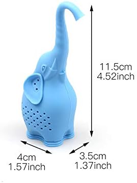 Tvoip 3Pcs Tea Infuser - Cute Small Elephant Silicone Tea Strainer for Loose Leaf Tea