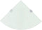 vidaXL Corner Shelf White Tempered Glass 9.8 in x 9.8 in Wall