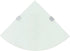 vidaXL Corner Shelf White Tempered Glass 9.8 in x 9.8 in Wall