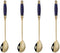 Iced Tea Spoons Set, Ice Cream Spoon with Creative Ceramic Handles, Premium Food Grade Stainless Steel (Pack of 4)