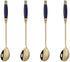 Iced Tea Spoons Set, Ice Cream Spoon with Creative Ceramic Handles, Premium Food Grade Stainless Steel (Pack of 4)