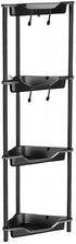 Orimade Rustproof 4 Tier Floor Standing Corner Shower Caddy Organizer - Plastic Metal Splicing Shelf Rack for Bathroom