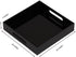 Handles-10x10Inch-Serving Countertop KEVLANG Glossy Black Sturdy Acrylic Serving Tray