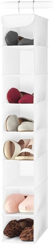 8 Closet Closet, 11.5" 5.5" 41" Whitmor Hanging Shoe Organizer, Shelves-Hanging Organizer, Hanging Shoe Rack for Small