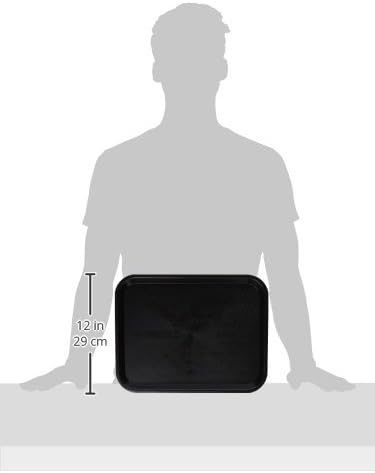 Winco Fast Food/Cafeteria Tray, 10" x 14", Black