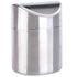 LOVEINUSA Mini Trash Can with Lid, 1.5L Small Brushed Stainless Steel Garbage Bin for Office, Kitchen