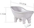 Ceramic White Clawfoot Bathtub Bar Soap Dish, Decorative Soap Dish for Bathroom, Kitchen Sink