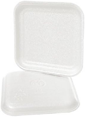 CKF 1SW, #1S White Foam Meat Trays | Disposable Standard Supermarket Meat Trays, 125-Piece Bundle