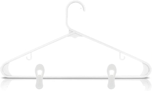20 Pcs Multi-Purpose Clips for Hangers, White Clothes Hanger Clips, Standard Plastic Hanger